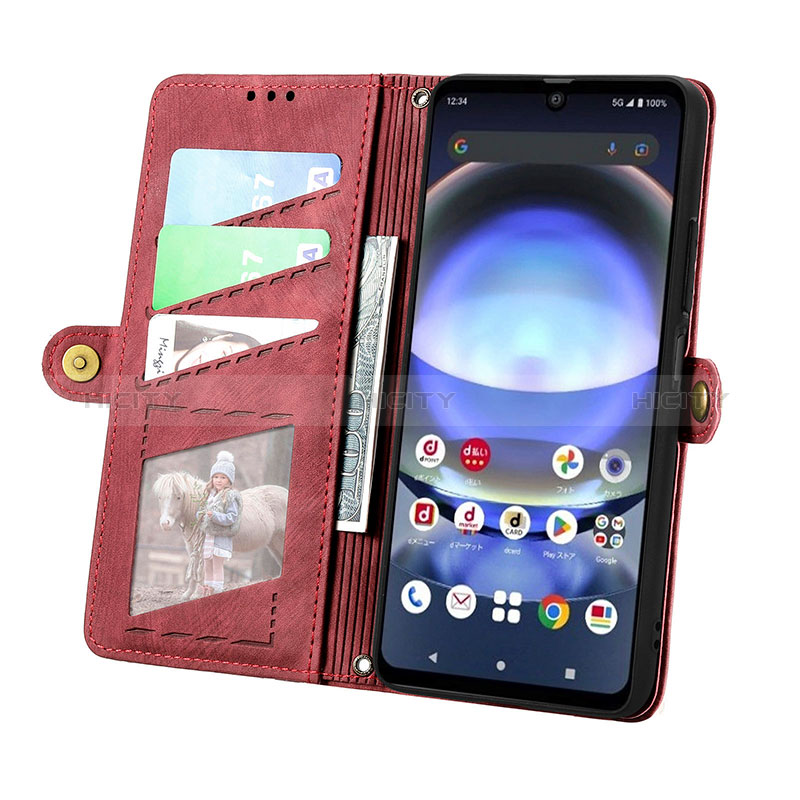 Handytasche Stand Schutzhülle Flip Leder Hülle S18D für Sharp Aquos R8