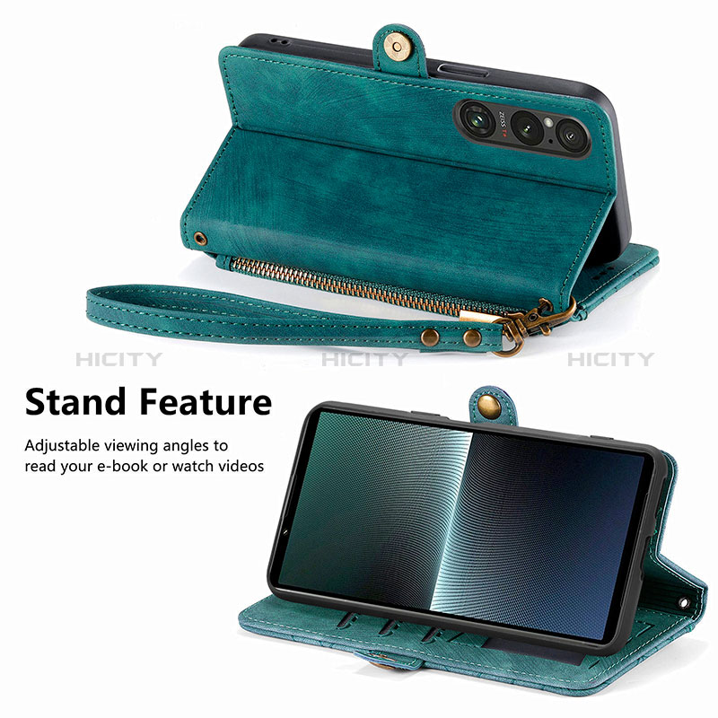 Handytasche Stand Schutzhülle Flip Leder Hülle S18D für Sony Xperia 1 V