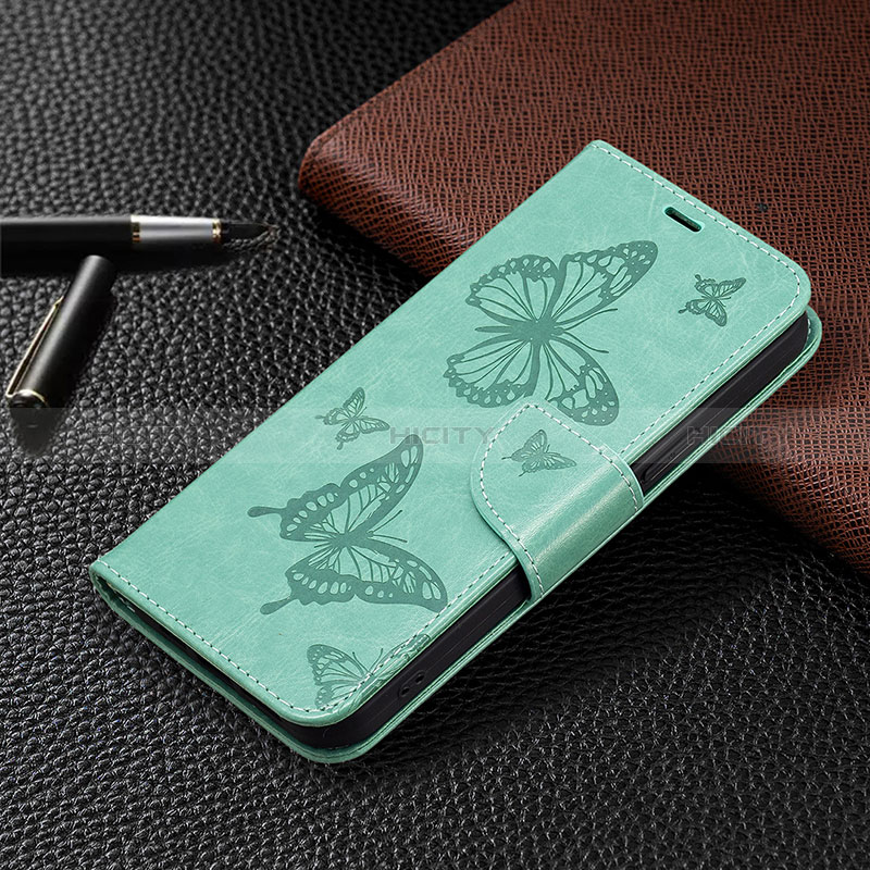 Handytasche Stand Schutzhülle Flip Leder Hülle Schmetterling B01F für Huawei Honor X7a groß