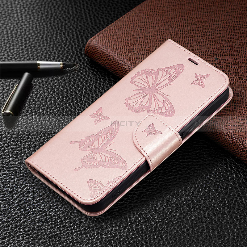 Handytasche Stand Schutzhülle Flip Leder Hülle Schmetterling B01F für Huawei Honor X7a groß