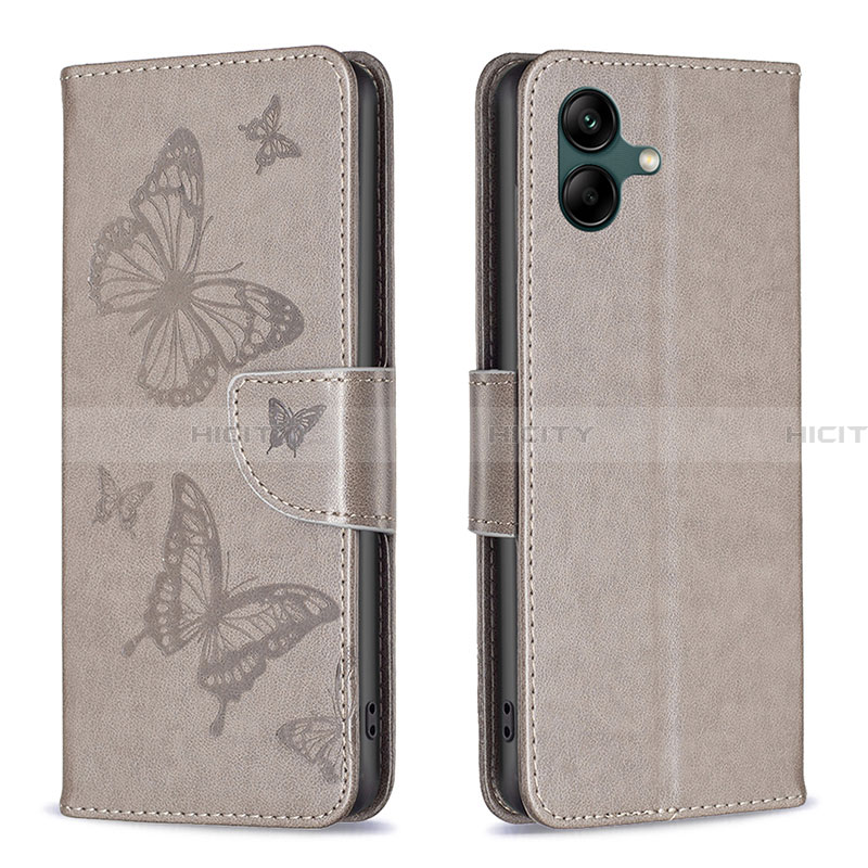 Handytasche Stand Schutzhülle Flip Leder Hülle Schmetterling B01F für Samsung Galaxy A04 4G groß