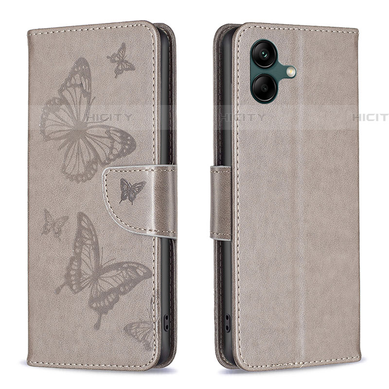 Handytasche Stand Schutzhülle Flip Leder Hülle Schmetterling B01F für Samsung Galaxy A04E groß