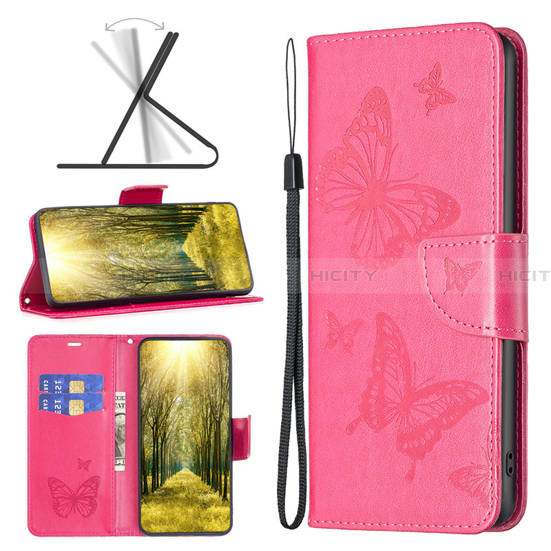 Handytasche Stand Schutzhülle Flip Leder Hülle Schmetterling B01F für Samsung Galaxy A05