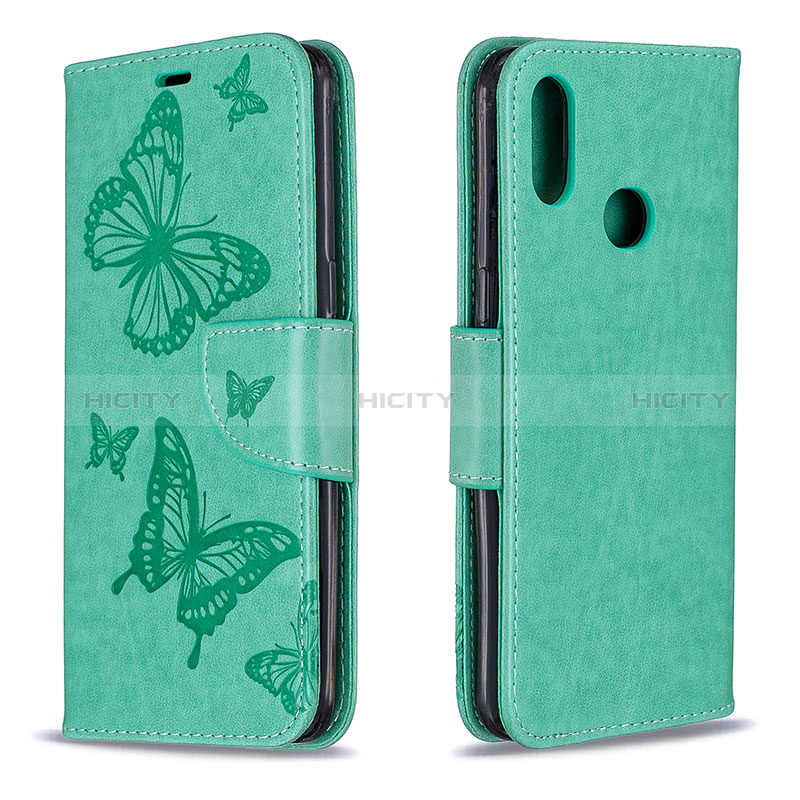 Handytasche Stand Schutzhülle Flip Leder Hülle Schmetterling B01F für Samsung Galaxy A10s groß