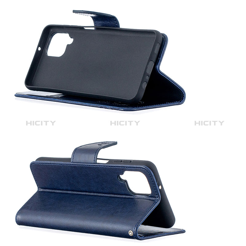 Handytasche Stand Schutzhülle Flip Leder Hülle Schmetterling B01F für Samsung Galaxy A12 Nacho groß