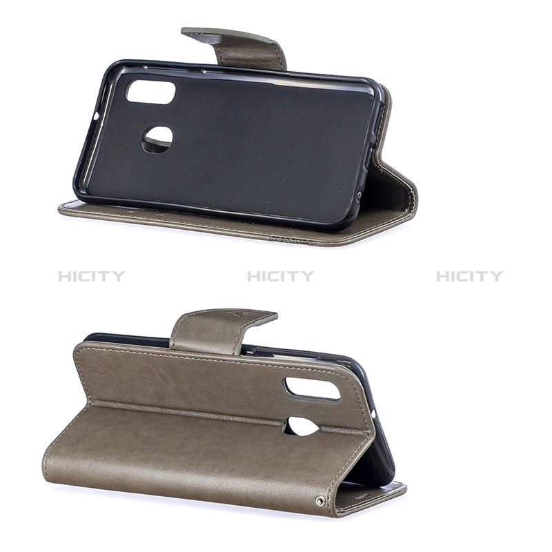 Handytasche Stand Schutzhülle Flip Leder Hülle Schmetterling B01F für Samsung Galaxy A20e