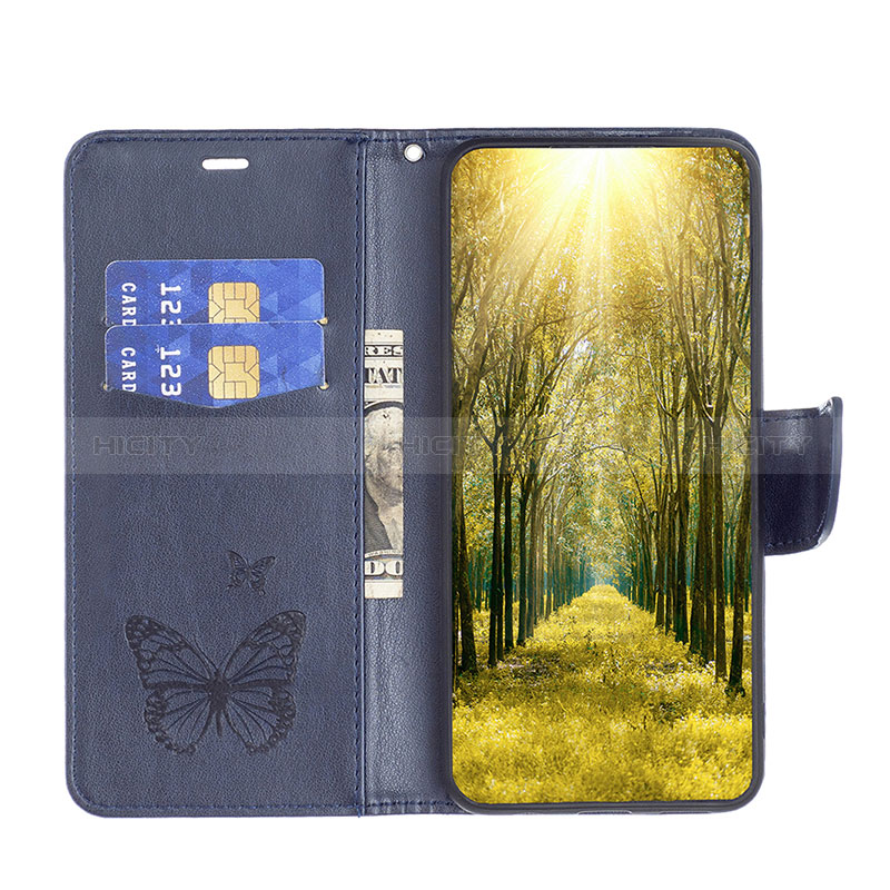 Handytasche Stand Schutzhülle Flip Leder Hülle Schmetterling B01F für Samsung Galaxy A23e 5G groß