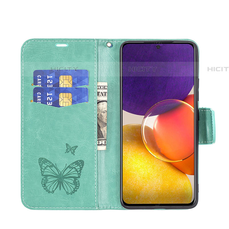 Handytasche Stand Schutzhülle Flip Leder Hülle Schmetterling B01F für Samsung Galaxy A24 4G