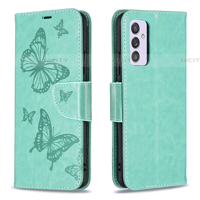 Handytasche Stand Schutzhülle Flip Leder Hülle Schmetterling B01F für Samsung Galaxy A24 4G