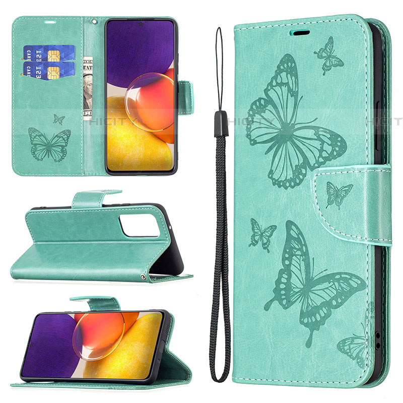 Handytasche Stand Schutzhülle Flip Leder Hülle Schmetterling B01F für Samsung Galaxy A24 4G