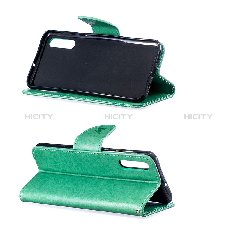 Handytasche Stand Schutzhülle Flip Leder Hülle Schmetterling B01F für Samsung Galaxy A30S