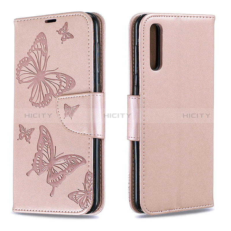 Handytasche Stand Schutzhülle Flip Leder Hülle Schmetterling B01F für Samsung Galaxy A30S