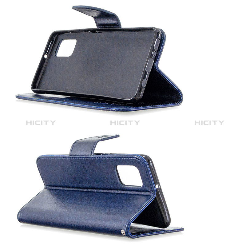 Handytasche Stand Schutzhülle Flip Leder Hülle Schmetterling B01F für Samsung Galaxy A31 groß