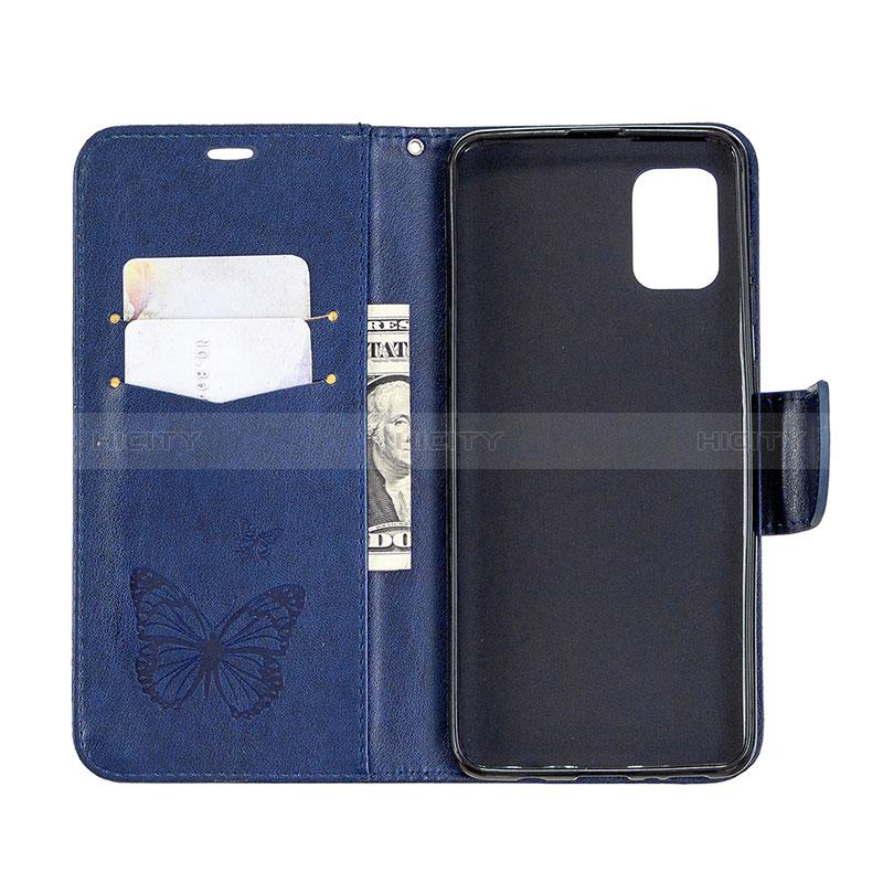 Handytasche Stand Schutzhülle Flip Leder Hülle Schmetterling B01F für Samsung Galaxy A31