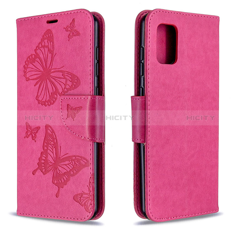 Handytasche Stand Schutzhülle Flip Leder Hülle Schmetterling B01F für Samsung Galaxy A31