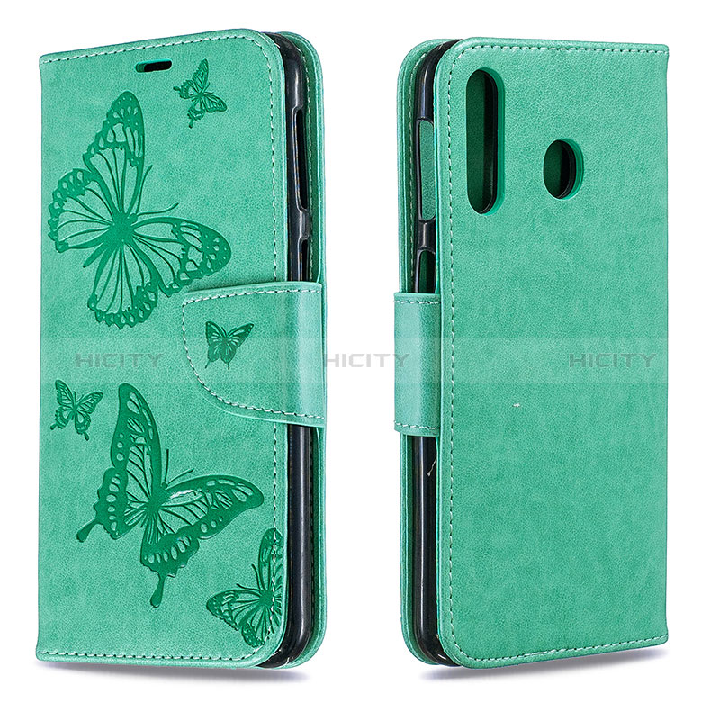 Handytasche Stand Schutzhülle Flip Leder Hülle Schmetterling B01F für Samsung Galaxy A40s