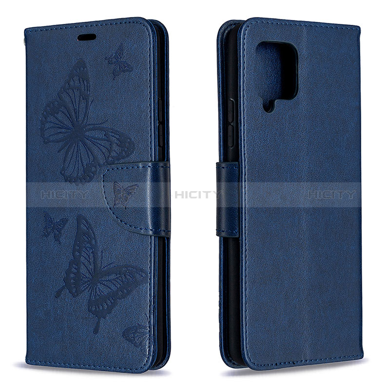 Handytasche Stand Schutzhülle Flip Leder Hülle Schmetterling B01F für Samsung Galaxy A42 5G