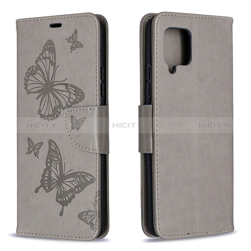 Handytasche Stand Schutzhülle Flip Leder Hülle Schmetterling B01F für Samsung Galaxy A42 5G