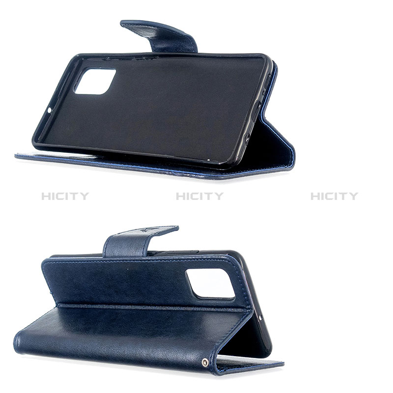 Handytasche Stand Schutzhülle Flip Leder Hülle Schmetterling B01F für Samsung Galaxy A51 4G