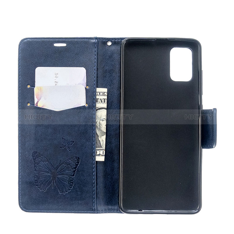 Handytasche Stand Schutzhülle Flip Leder Hülle Schmetterling B01F für Samsung Galaxy A51 4G