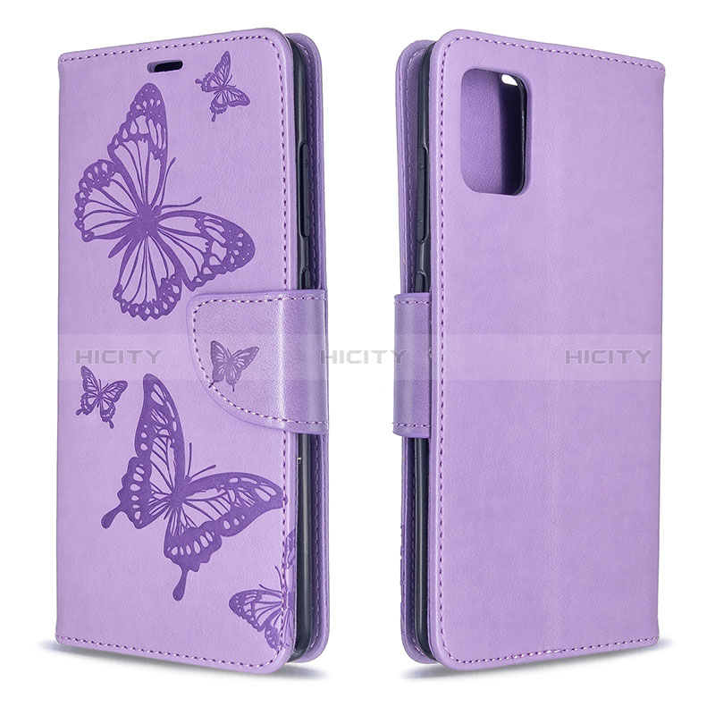 Handytasche Stand Schutzhülle Flip Leder Hülle Schmetterling B01F für Samsung Galaxy A51 4G