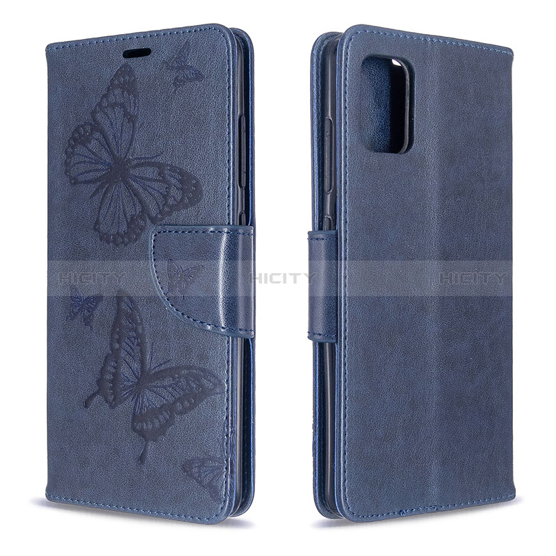 Handytasche Stand Schutzhülle Flip Leder Hülle Schmetterling B01F für Samsung Galaxy A51 5G