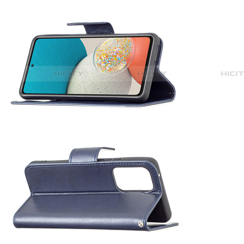 Handytasche Stand Schutzhülle Flip Leder Hülle Schmetterling B01F für Samsung Galaxy A53 5G groß