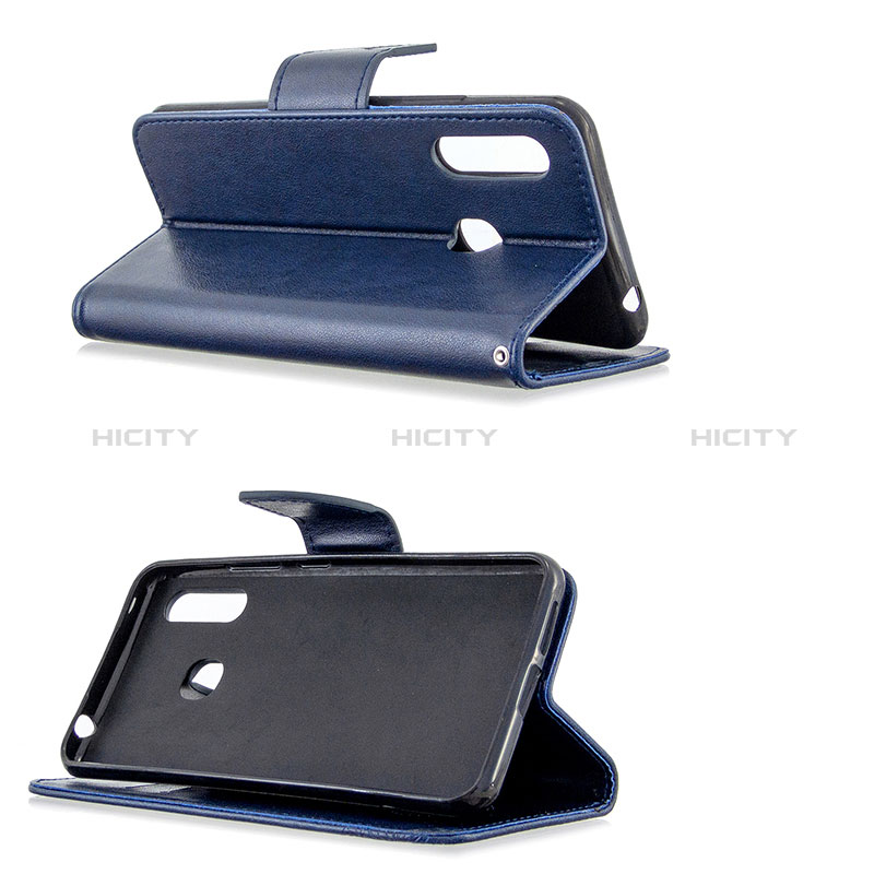 Handytasche Stand Schutzhülle Flip Leder Hülle Schmetterling B01F für Samsung Galaxy A70E groß