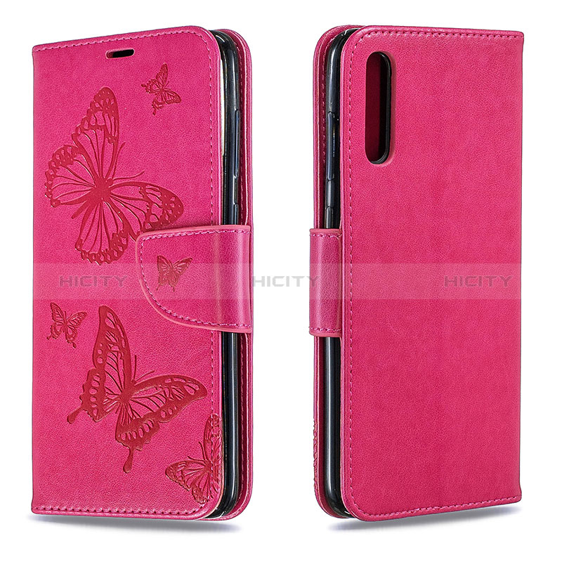 Handytasche Stand Schutzhülle Flip Leder Hülle Schmetterling B01F für Samsung Galaxy A70S