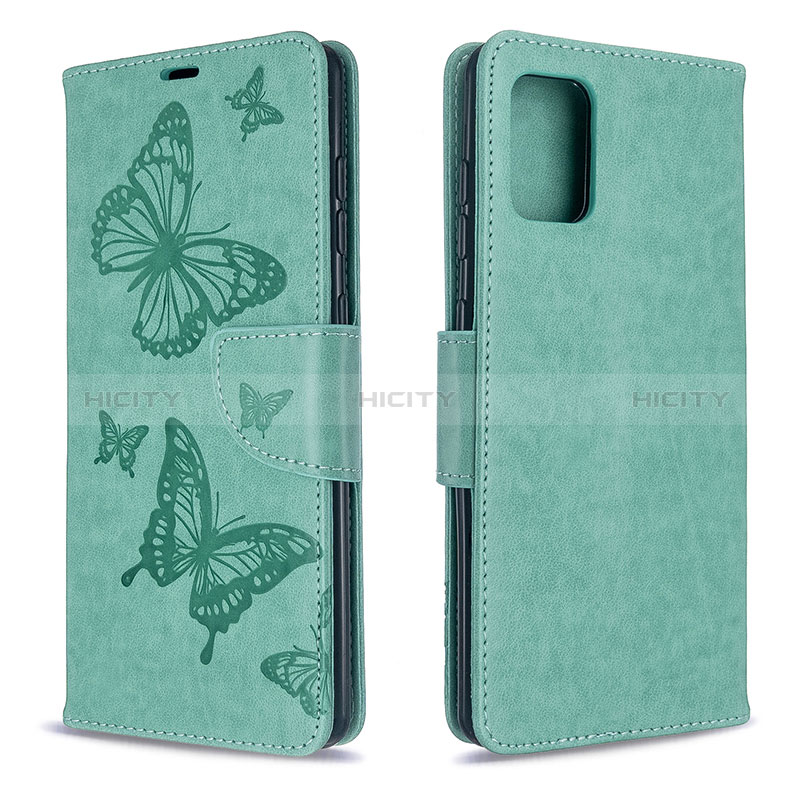 Handytasche Stand Schutzhülle Flip Leder Hülle Schmetterling B01F für Samsung Galaxy A71 4G A715 groß