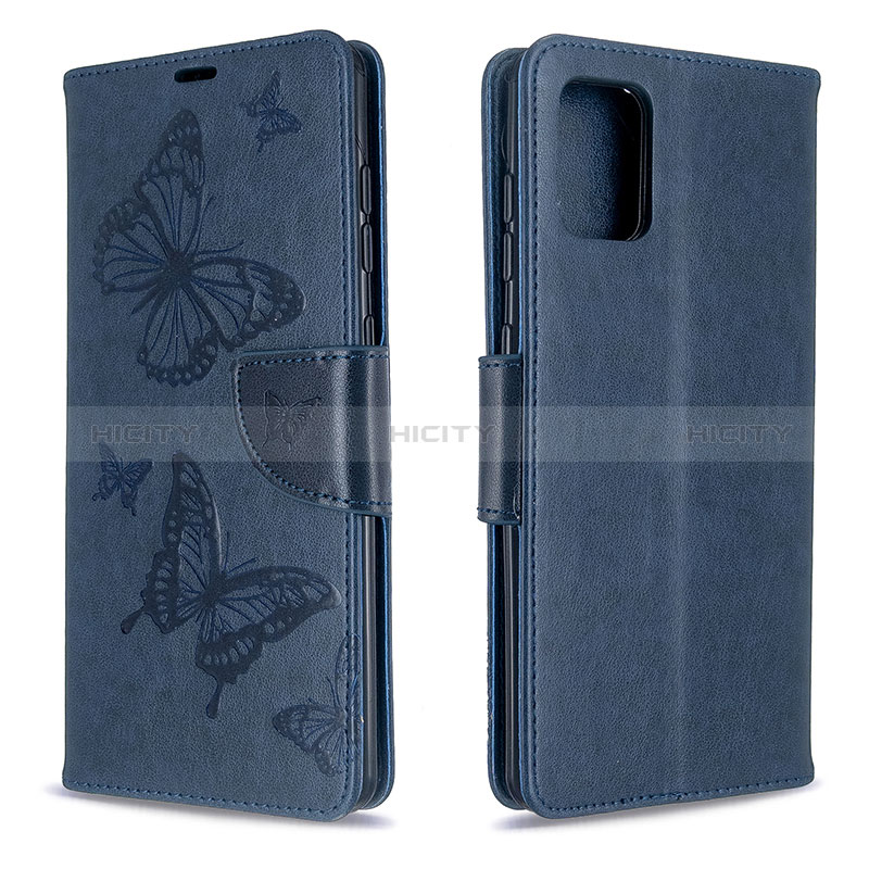 Handytasche Stand Schutzhülle Flip Leder Hülle Schmetterling B01F für Samsung Galaxy A71 4G A715 groß