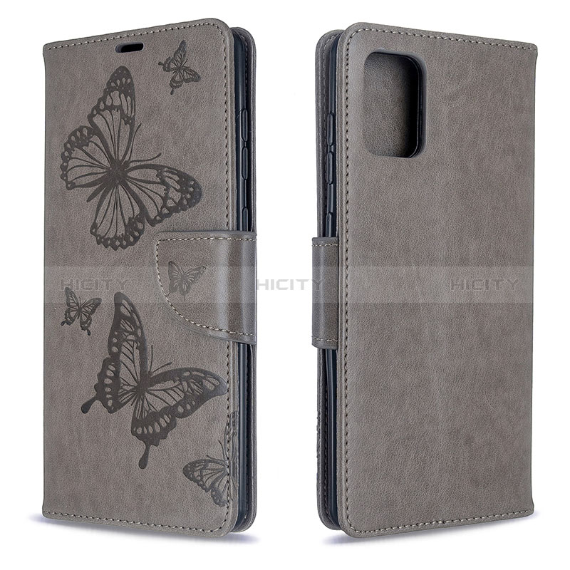 Handytasche Stand Schutzhülle Flip Leder Hülle Schmetterling B01F für Samsung Galaxy A71 4G A715 groß