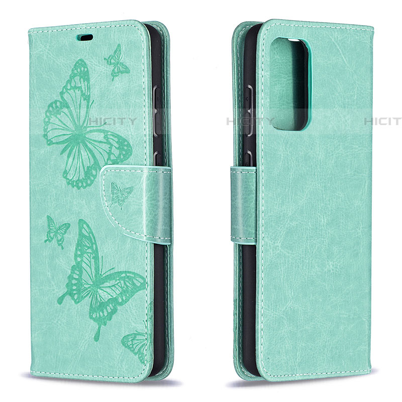 Handytasche Stand Schutzhülle Flip Leder Hülle Schmetterling B01F für Samsung Galaxy A72 4G groß