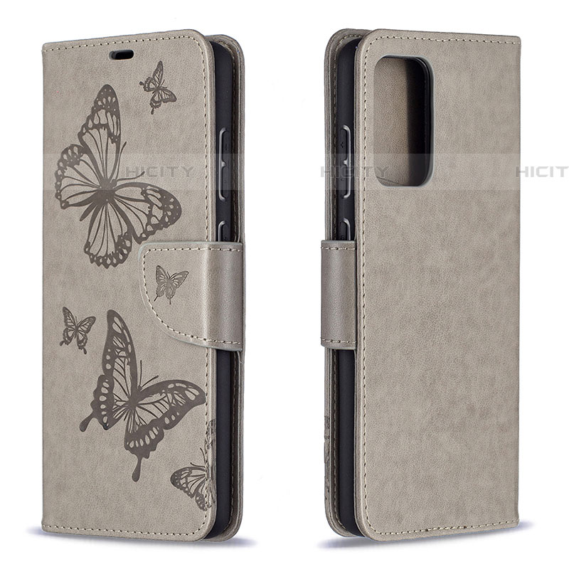 Handytasche Stand Schutzhülle Flip Leder Hülle Schmetterling B01F für Samsung Galaxy A72 4G groß