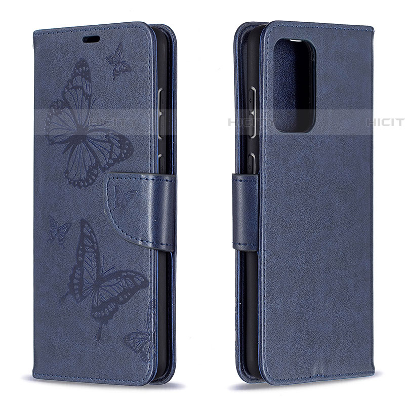 Handytasche Stand Schutzhülle Flip Leder Hülle Schmetterling B01F für Samsung Galaxy A72 4G groß