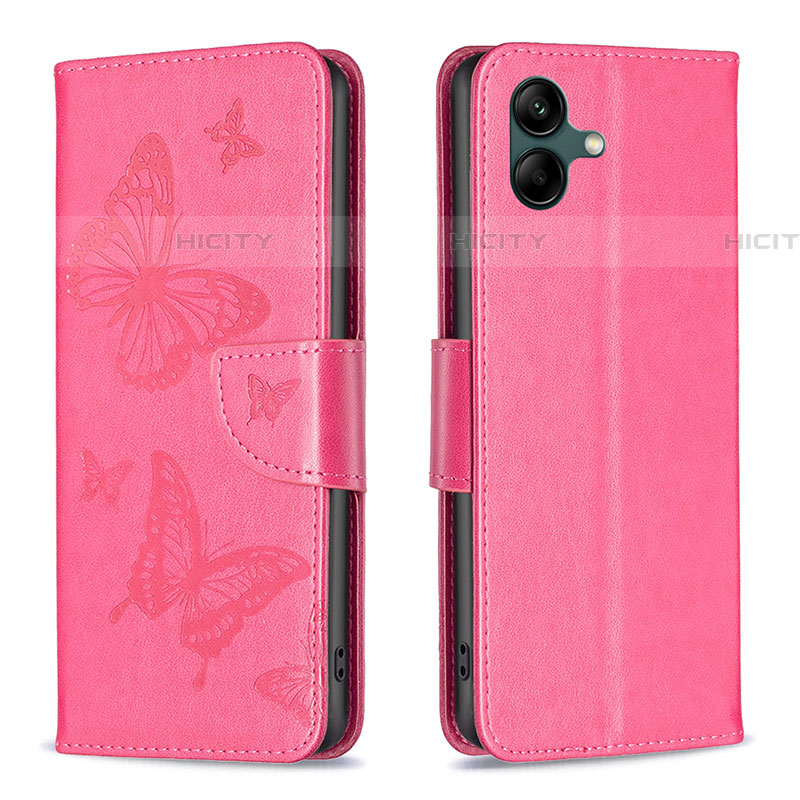 Handytasche Stand Schutzhülle Flip Leder Hülle Schmetterling B01F für Samsung Galaxy F04