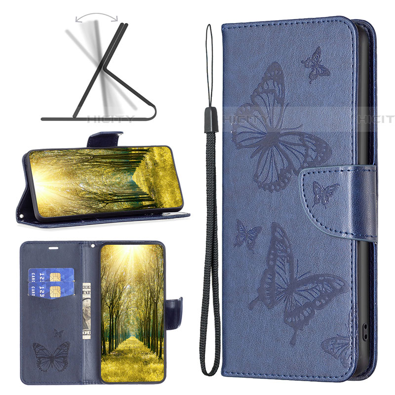 Handytasche Stand Schutzhülle Flip Leder Hülle Schmetterling B01F für Samsung Galaxy F04