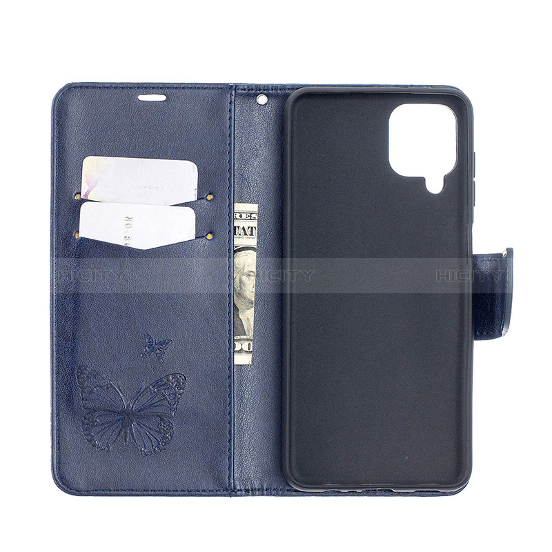 Handytasche Stand Schutzhülle Flip Leder Hülle Schmetterling B01F für Samsung Galaxy F12