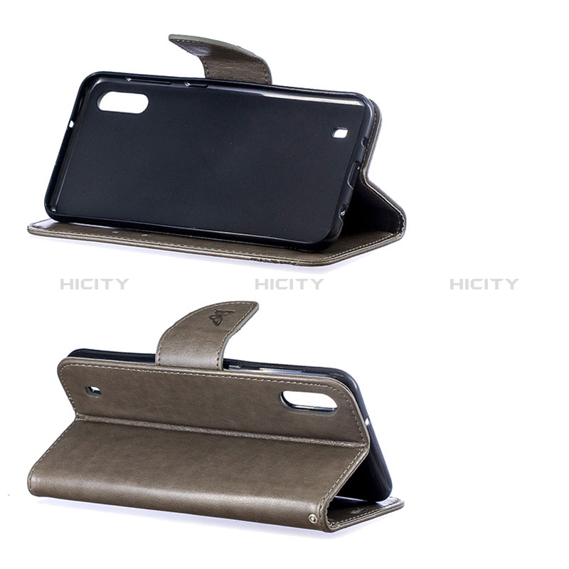 Handytasche Stand Schutzhülle Flip Leder Hülle Schmetterling B01F für Samsung Galaxy M10 groß