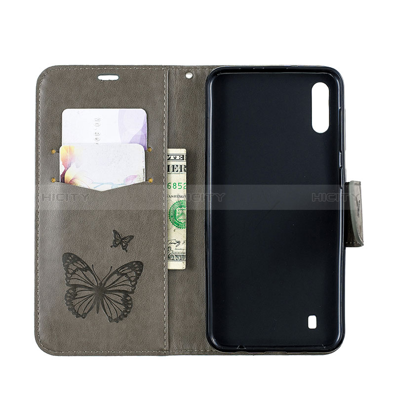 Handytasche Stand Schutzhülle Flip Leder Hülle Schmetterling B01F für Samsung Galaxy M10 groß