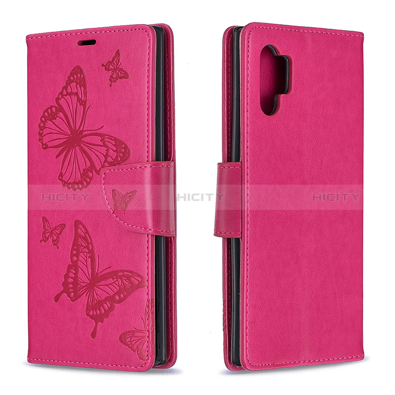 Handytasche Stand Schutzhülle Flip Leder Hülle Schmetterling B01F für Samsung Galaxy Note 10 Plus 5G