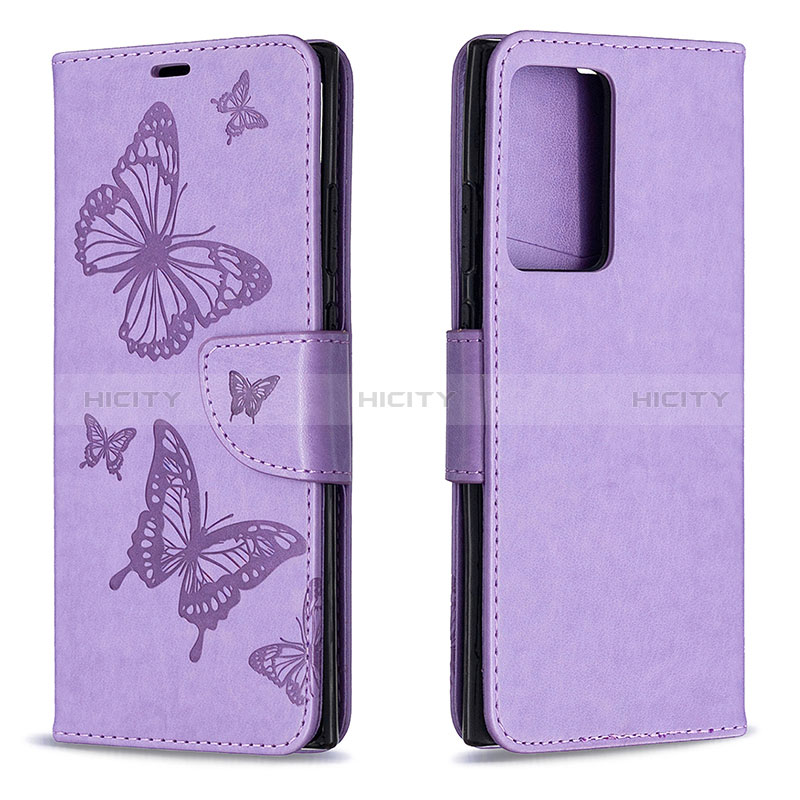 Handytasche Stand Schutzhülle Flip Leder Hülle Schmetterling B01F für Samsung Galaxy Note 20 Ultra 5G