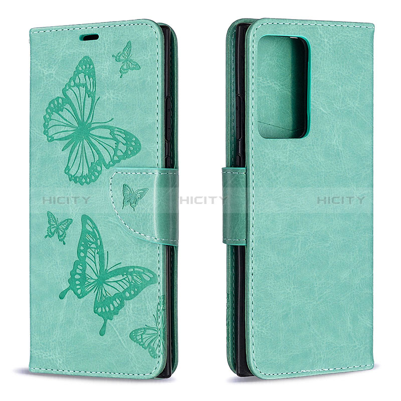 Handytasche Stand Schutzhülle Flip Leder Hülle Schmetterling B01F für Samsung Galaxy Note 20 Ultra 5G