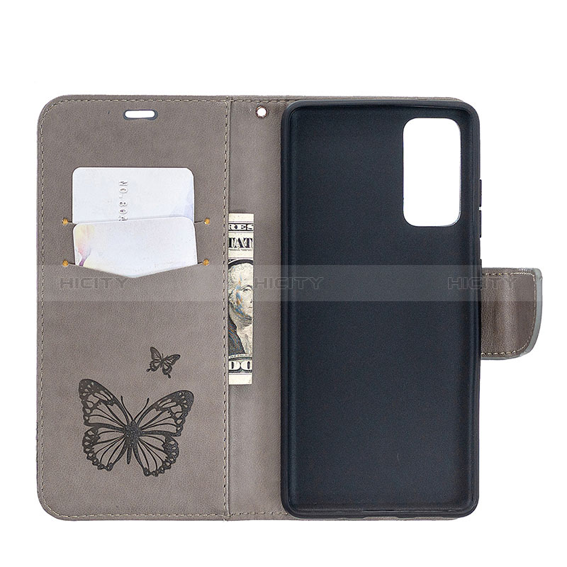 Handytasche Stand Schutzhülle Flip Leder Hülle Schmetterling B01F für Samsung Galaxy S20 FE 4G groß