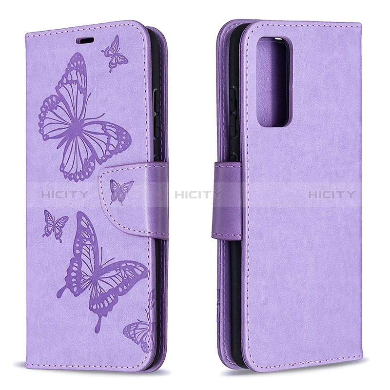 Handytasche Stand Schutzhülle Flip Leder Hülle Schmetterling B01F für Samsung Galaxy S20 Lite 5G groß