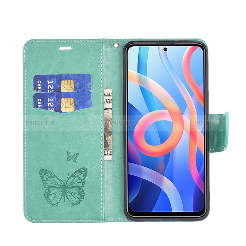 Handytasche Stand Schutzhülle Flip Leder Hülle Schmetterling B01F für Xiaomi Poco M4 Pro 5G