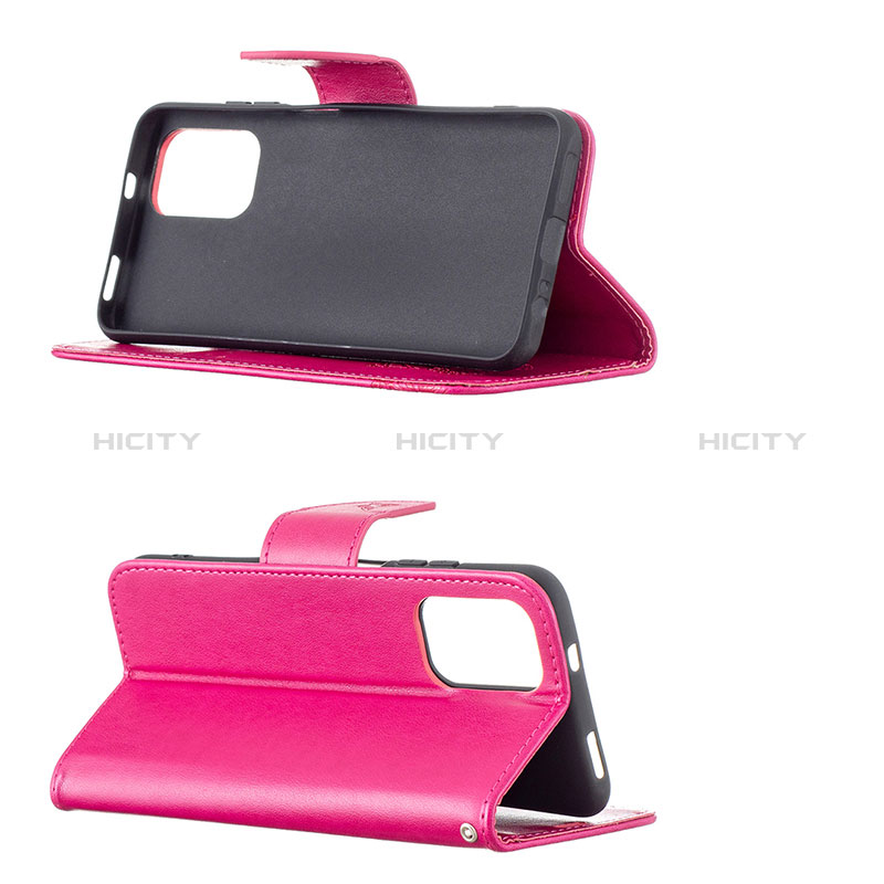 Handytasche Stand Schutzhülle Flip Leder Hülle Schmetterling B01F für Xiaomi Poco M5S groß