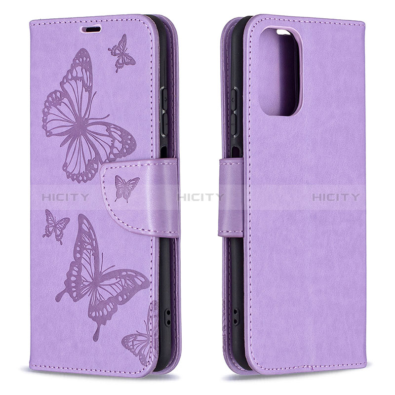 Handytasche Stand Schutzhülle Flip Leder Hülle Schmetterling B01F für Xiaomi Poco M5S