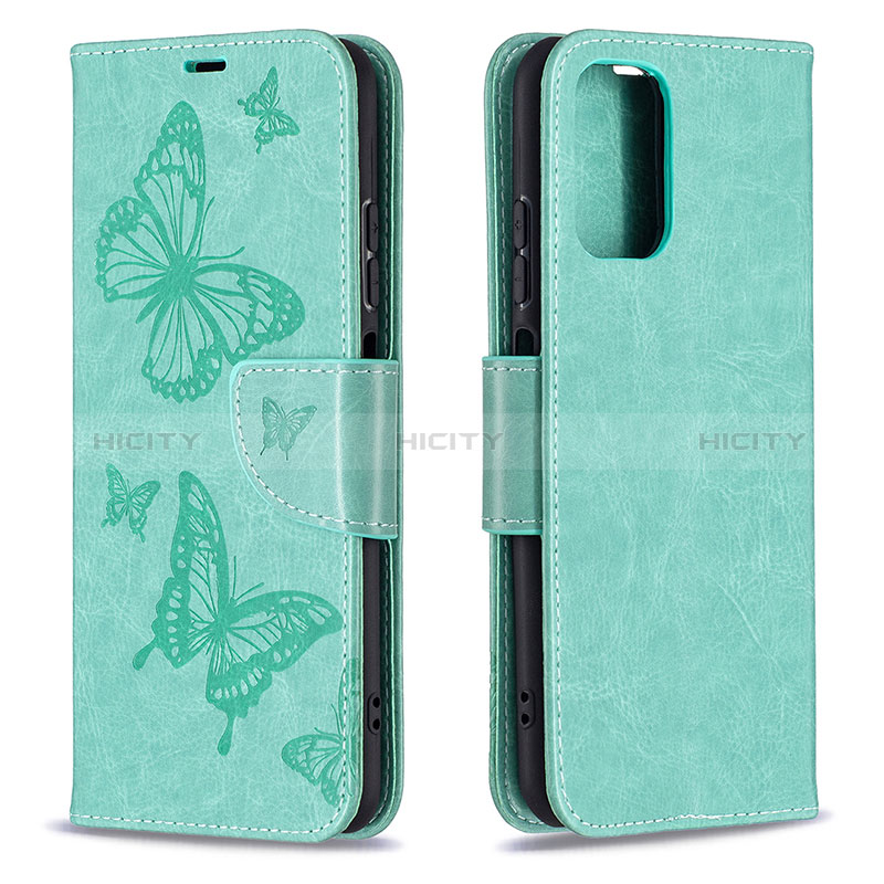 Handytasche Stand Schutzhülle Flip Leder Hülle Schmetterling B01F für Xiaomi Poco M5S