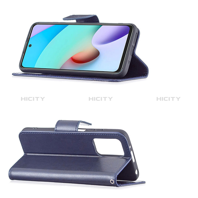 Handytasche Stand Schutzhülle Flip Leder Hülle Schmetterling B01F für Xiaomi Redmi 10 4G groß